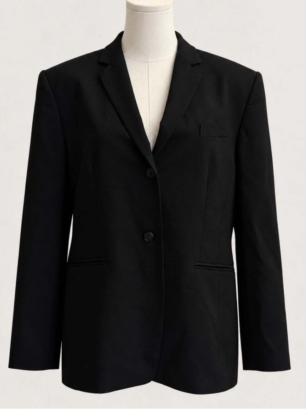 Vintage Talbots Black Wool Blazer Women’s 14 Made in Japan Classic